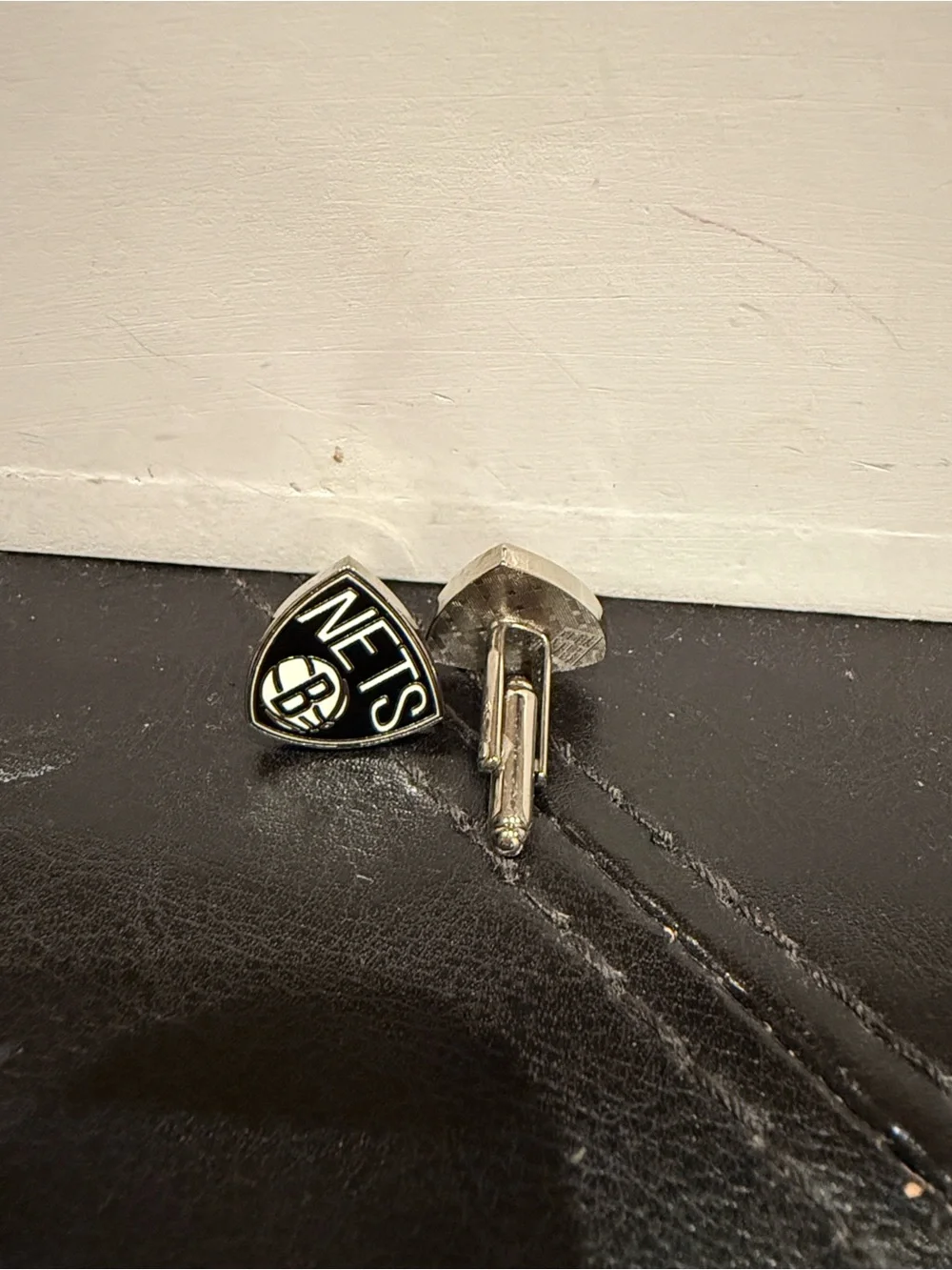 Brooklyn Nets Black Logo Cufflinks